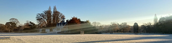 University parks in frost